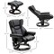 Adjustable Faux Leather Massage Recliner Chair with Ottoman Swivel Seat and 10-Point Vibration
